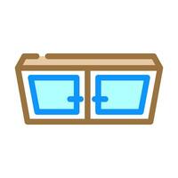 window top view color icon vector illustration