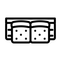 sofa two sections top view line icon vector illustration