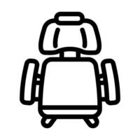 computer chair top view line icon vector illustration