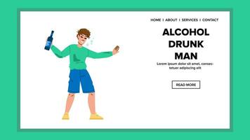 ic alcohol drunk man vector