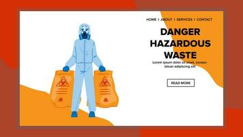 flat danger hazardous waste vector