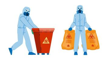 trash hazardous waste management vector