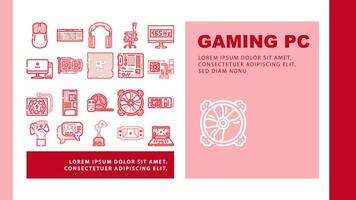 game pc computer gaming landing header vector