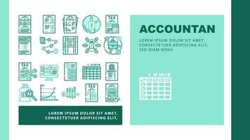 accountant professional tax landing header vector