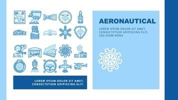 aeronautical engineer aviation landing header vector