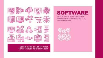 software compute, engineer landing header vector