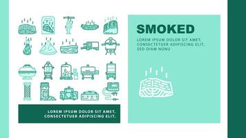 smoked meat bbq landing header vector