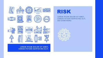 risk analyst business landing header vector