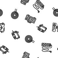 engineer worker industry vector seamless pattern