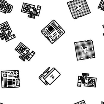 juego ordenador personal computadora juego de azar vector sin costura modelo