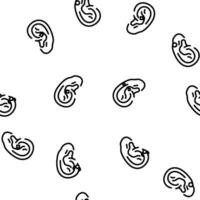 piercing ring earring nose vector seamless pattern
