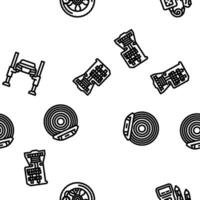 car mechanic auto seamless pattern vector