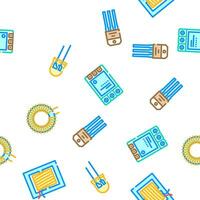 component electronic chip vector seamless pattern