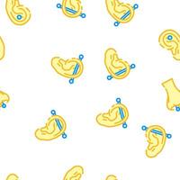 piercing ring earring nose vector seamless pattern