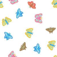 butterfly white nature vector seamless pattern