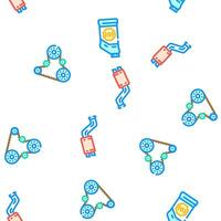 car mechanic auto seamless pattern vector