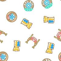 car mechanic auto seamless pattern vector