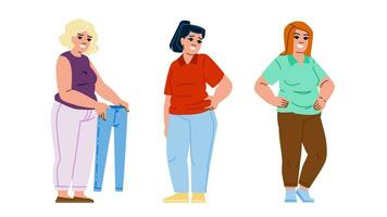 lifestyle overweight woman vector