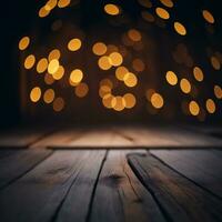 christmas background with golden bokeh place for test or object photo