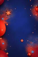 navy blue red graphic background with space for text for christmas photo