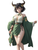 beau fille anime png transparent Contexte ai génératif