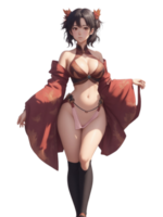 beau fille anime png transparent Contexte ai génératif