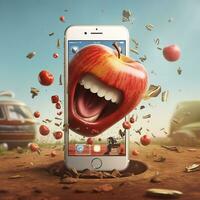 funny apple cute photo