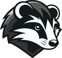 Bold Badger Insignia Fierce Badger Badge vector