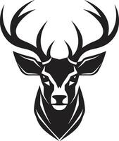 The Art of Nature Black Vector Deer Logos Timeless Serenity Charming Antlers A Work of Elegance in Black