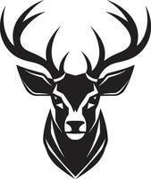 The Art of Nature Black Vector Deer Logos Timeless Serenity Charming Antlers A Work of Elegance in Black