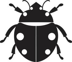 Whispers of Beauty The Sleek Ladybugs Emblematic Geometric Crest Abstract Delight in Shadows The Ladybugs Iconic Insignia vector