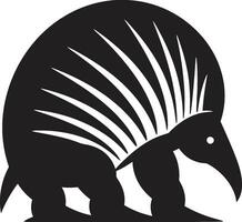 negro armadillo vector un eterno símbolo intrincado artesanía noir armadillo diseño