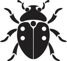 Delicate Beauty in Shadows The Ladybug Logo Simplicity and Grace Monochrome Ladybug Crest vector