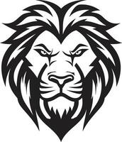 Lions Legacy Emblem Excellence Graceful Roar The Black Lion Icon in Vector