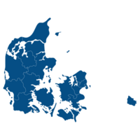 Dänemark Karte mit administrative Provinzen. Karte von Dänemark png