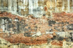 Wall old red brick antique vintage background photo