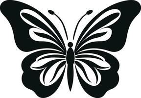 Elegance in Flight Black Butterfly Symbol Butterfly Charm A Modern Classic in Black vector