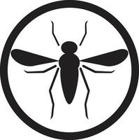 Mosquito Icon with Fluid Lines Intricate Mosquito Emblem vector