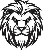 Elegant Hunter A Lion Emblem in Vector Savage Beauty The Black Lion Logo Icon