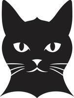 Monochrome Majesty Feline Profile Minimalist Monochrome Cat Icon vector