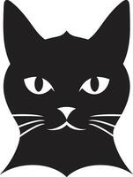 Monochrome Majesty Feline Profile Minimalist Monochrome Cat Icon vector