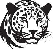 Elegant Hunter Black Leopard Emblem in Vector Ferocious Beauty Black Vector Leopard Icon Design