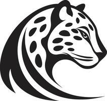 Majestic Prowler Sleek Branding Artistic Cheetah Symbol Monochromatic Beauty vector