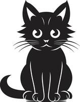 minimalista gato perfil vectorizado gato cabeza vector