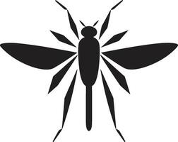 minimalista mosquito marca intrincado mosquito emblema diseño vector