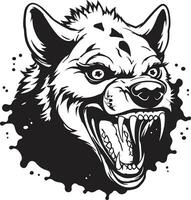 Eyes of the Cunning Carnivore Minimal Logo Hyenas Fur in Vector Form