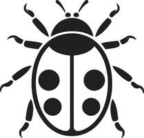 Elegant Details Monochrome Ladybug Crest Simplicity of Beauty Sleek Ladybug Icon vector