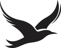 Elegant Soarer Vector Seagull Logo Emblem Mysterious Reverie Black Emblem in Seagull