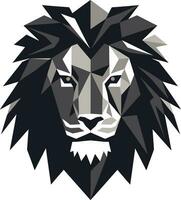 feroz soberano león logo en vector real regla negro león emblema logo diseño