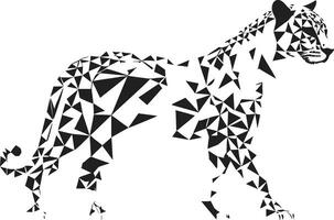 Graceful Whisker and Paw Prints Eyes of the Panther Iconic Minimalism vector